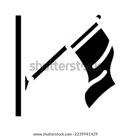pole flag start glyph icon vector. pole flag start sign. isolated symbol illustration