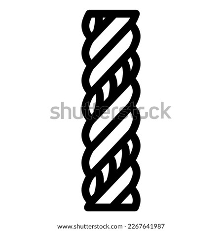 triplex wire cable line icon vector. triplex wire cable sign. isolated contour symbol black illustration