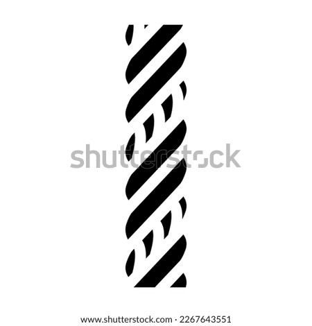 triplex wire cable glyph icon vector. triplex wire cable sign. isolated symbol illustration