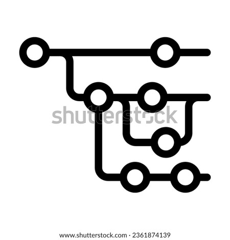 version control software line icon vector. version control software sign. isolated contour symbol black illustration