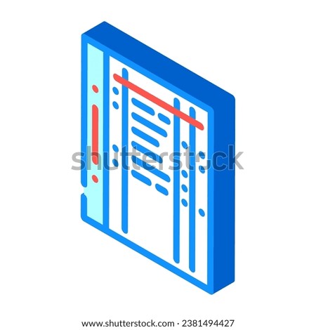 ledger book isometric icon vector. ledger book sign. isolated symbol illustration