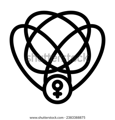 intersectional feminism woman line icon vector. intersectional feminism woman sign. isolated contour symbol black illustration