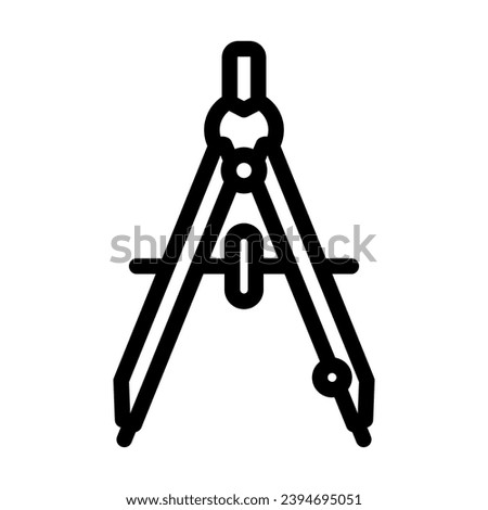 drafting compass architectural drafter line icon vector. drafting compass architectural drafter sign. isolated contour symbol black illustration