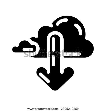 important announcement download glyph icon vector. important announcement download sign. isolated symbol illustration