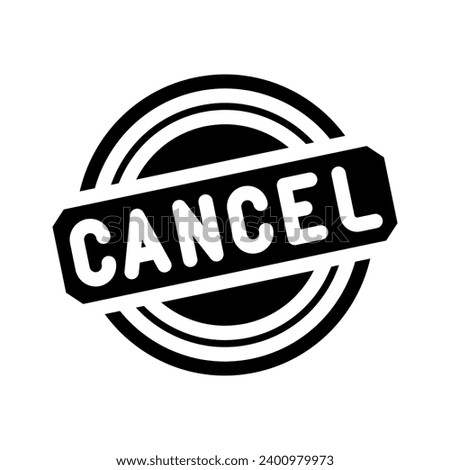 cancel close glyph icon vector. cancel close sign. isolated symbol illustration