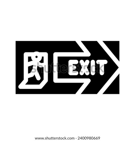 exit close glyph icon vector. exit close sign. isolated symbol illustration