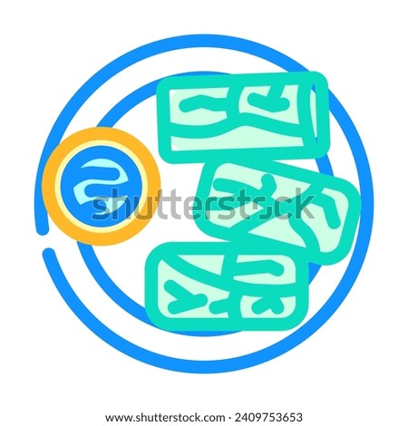 dolmades greek cuisine color icon vector. dolmades greek cuisine sign. isolated symbol illustration