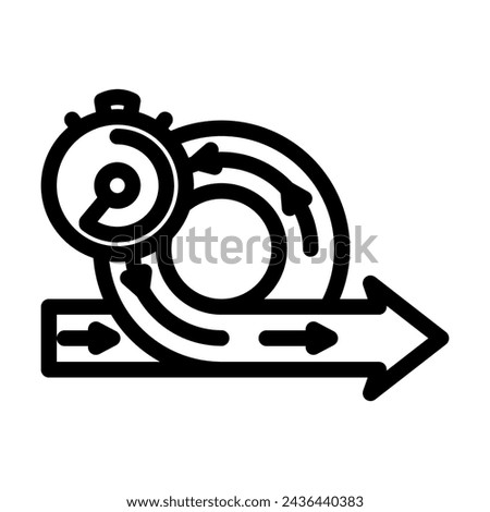 focus sprints time management line icon vector. focus sprints time management sign. isolated contour symbol black illustration