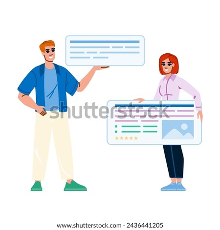 tag rich snippets  vector.  description seo, metadata code, h1 page tag rich snippets character. people flat cartoon illustration