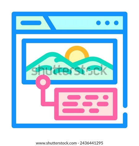 alt text seo color icon vector. alt text seo sign. isolated symbol illustration