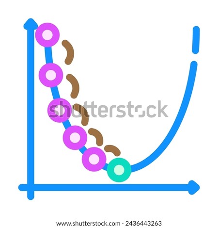 gradient descent algorithm color icon vector. gradient descent algorithm sign. isolated symbol illustration