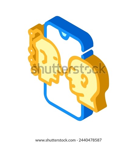 human computer interaction hci isometric icon vector. human computer interaction hci sign. isolated symbol illustration