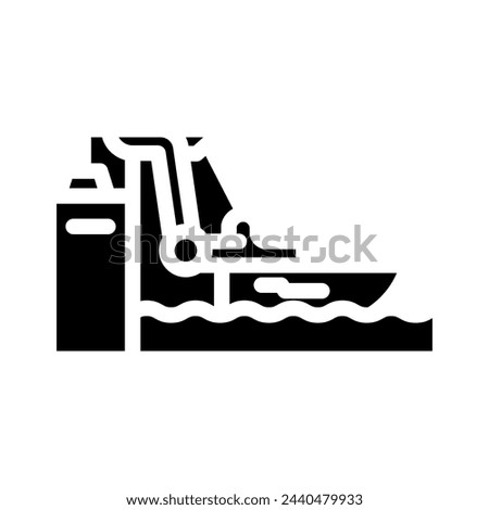 wave plant tidal power glyph icon vector. wave plant tidal power sign. isolated symbol illustration