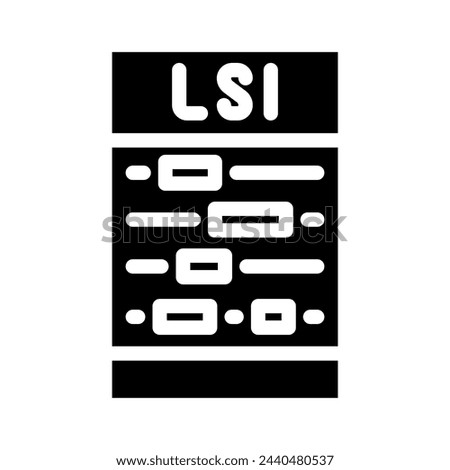 latent semantic indexing lsi seo glyph icon vector. latent semantic indexing lsi seo sign. isolated symbol illustration