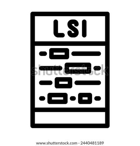 latent semantic indexing lsi seo line icon vector. latent semantic indexing lsi seo sign. isolated contour symbol black illustration