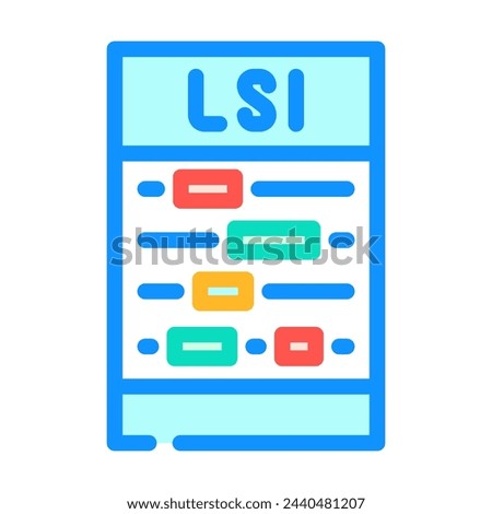 latent semantic indexing lsi seo color icon vector. latent semantic indexing lsi seo sign. isolated symbol illustration