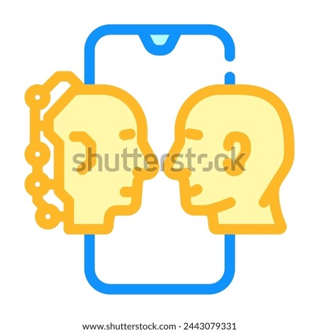 human computer interaction hci color icon vector. human computer interaction hci sign. isolated symbol illustration