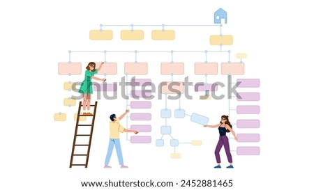 usability information architecture website vector. content structure, user experience, organization hierarchy usability information architecture website character. people flat cartoon illustration