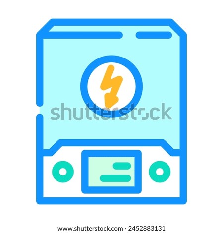 inverter solar panel color icon vector. inverter solar panel sign. isolated symbol illustration