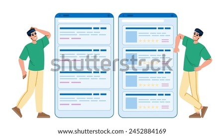 snippets structured data markup vector. micro seo, meta ld, semantic search snippets structured data markup character. people flat cartoon illustration