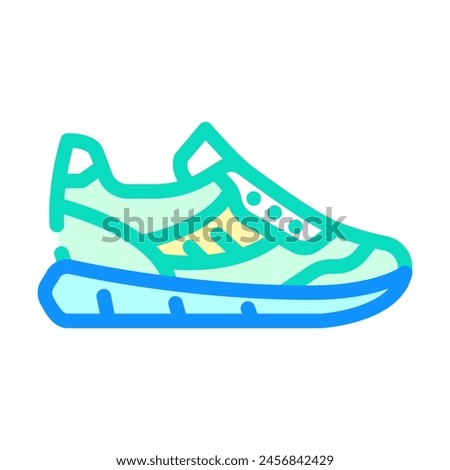 sneakers clothing color icon vector. sneakers clothing sign. isolated symbol illustration