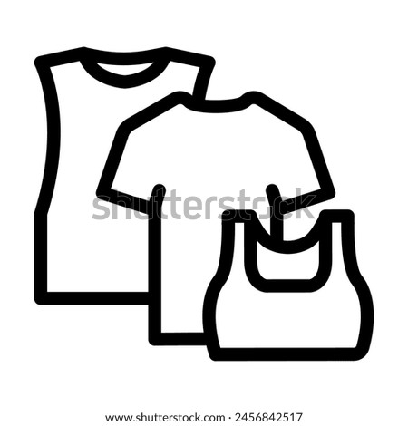 gym wear clothing line icon vector. gym wear clothing sign. isolated contour symbol black illustration