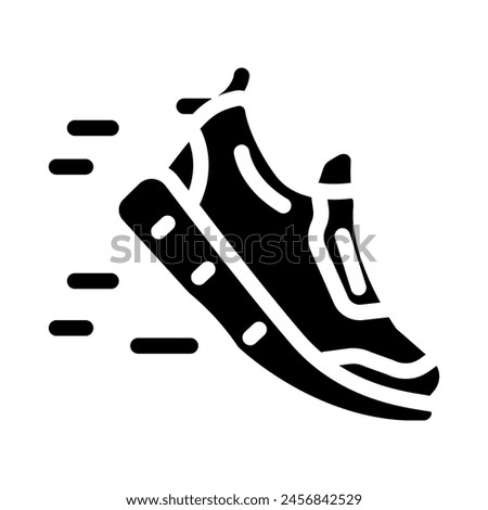 running shoes glyph icon vector. running shoes sign. isolated symbol illustration