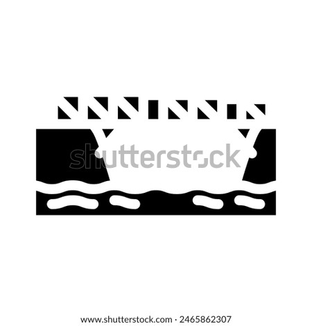 bailey bridge glyph icon vector. bailey bridge sign. isolated symbol illustration