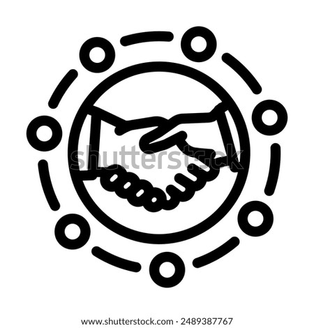 stakeholder relations business process line icon vector. stakeholder relations business process sign. isolated contour symbol black illustration