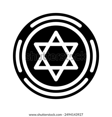 kosher product label warning glyph icon vector. kosher product label warning sign. isolated symbol illustration