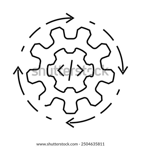 continuous integration software line icon vector. continuous integration software sign. isolated contour symbol black illustration