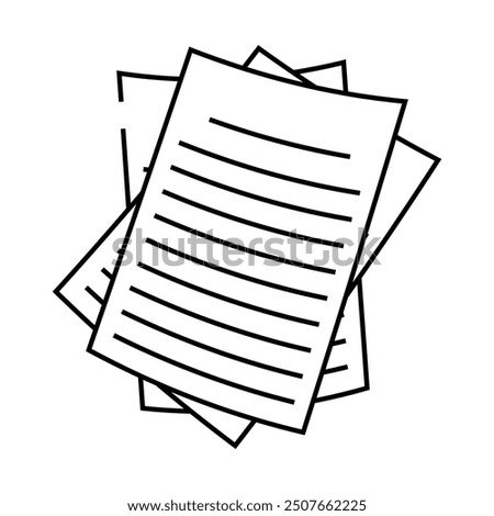 pages stacked list line icon vector. pages stacked list sign. isolated contour symbol black illustration