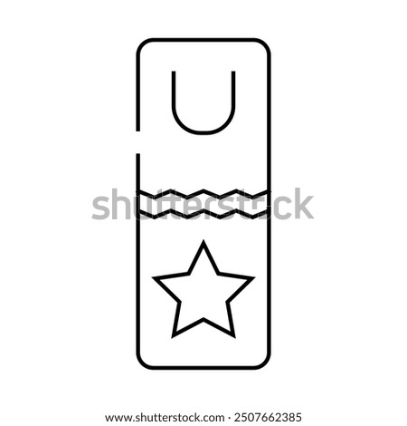 bookmark tabs list line icon vector. bookmark tabs list sign. isolated contour symbol black illustration