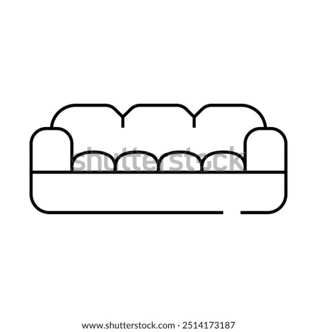 dog bed couch line icon vector. dog bed couch sign. isolated contour symbol black illustration