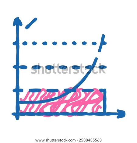 profit margin doodle icon sketch vector. profit margin sign. isolated symbol illustration