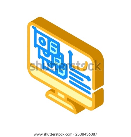 hash rate cryptocurrency mining isometric icon vector. hash rate cryptocurrency mining sign. isolated symbol illustration