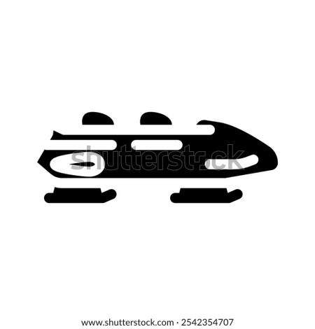 bobsleigh winter sport glyph icon vector. bobsleigh winter sport sign. isolated symbol illustration