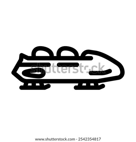 bobsleigh winter sport line icon vector. bobsleigh winter sport sign. isolated contour symbol black illustration