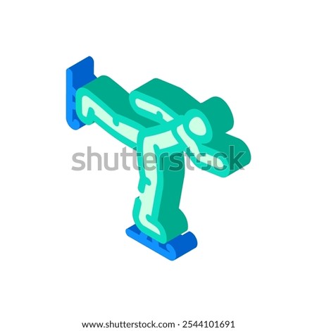 figure skating winter sport isometric icon vector. figure skating winter sport sign. isolated symbol illustration