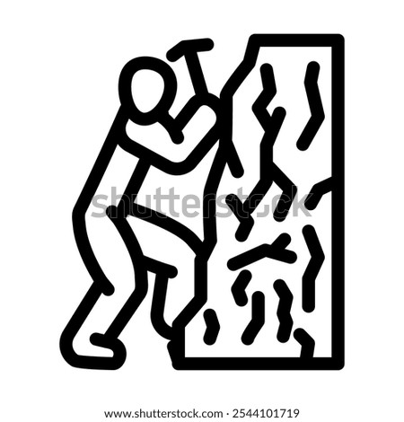 ice climbing winter sport line icon vector. ice climbing winter sport sign. isolated contour symbol black illustration