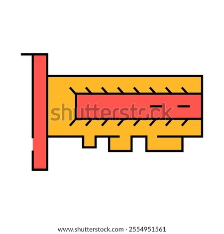 ssd computer disk line icon vector. ssd computer disk sign. isolated symbol illustration