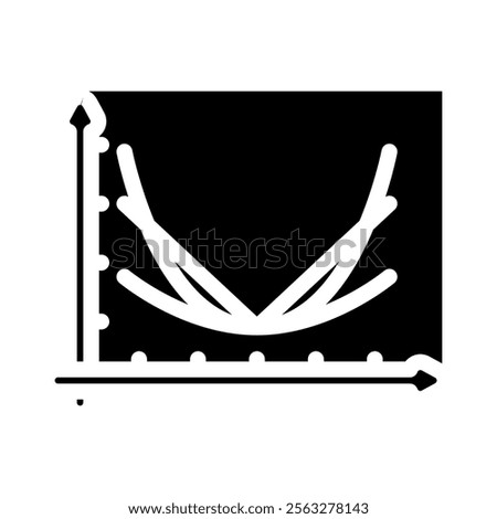 loss function chart machine learning glyph icon vector. loss function chart machine learning sign. isolated symbol illustration