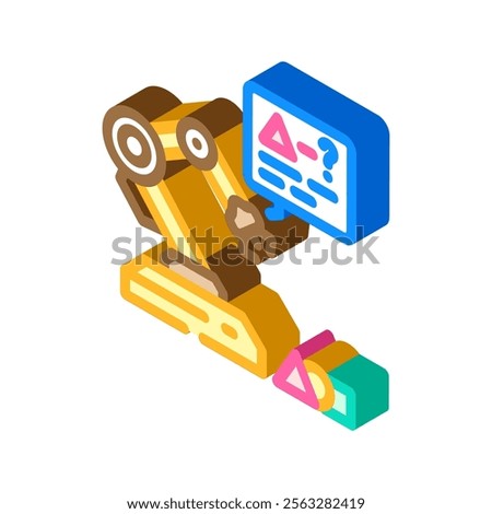 reinforcement machine learning isometric icon vector. reinforcement machine learning sign. isolated symbol illustration