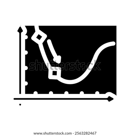 gradient descent arrow machine learning glyph icon vector. gradient descent arrow machine learning sign. isolated symbol illustration