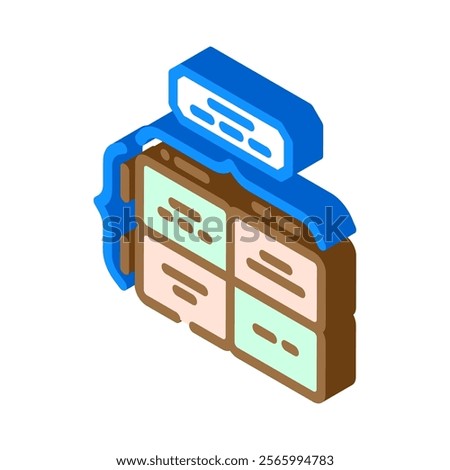 confusion matrix machine learning isometric icon vector. confusion matrix machine learning sign. isolated symbol illustration