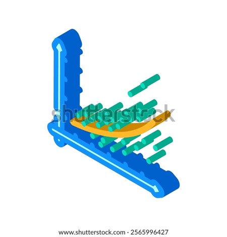 regression graph machine learning isometric icon vector. regression graph machine learning sign. isolated symbol illustration