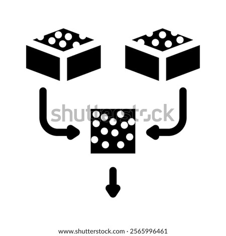 training data machine learning glyph icon vector. training data machine learning sign. isolated symbol illustration