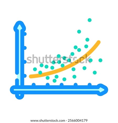 regression graph machine learning color icon vector. regression graph machine learning sign. isolated symbol illustration