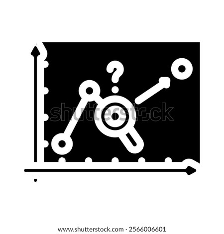 predictive analytics machine learning glyph icon vector. predictive analytics machine learning sign. isolated symbol illustration