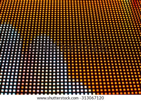 Yellow smd Led video wall background blure